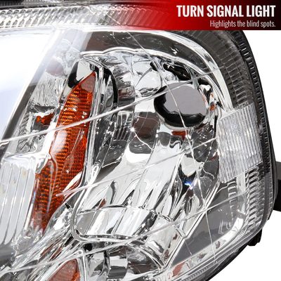 1999-2000 Honda Civic Coupe/SD LED Bar Factory Style Headlights Chrome/Clear