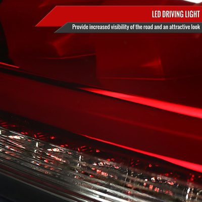 2010-2016 Hyundai Genesis Coupe White Bar LED Tail Lights Chrome/Red Smoke