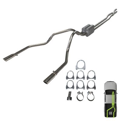 Ford, 2011-2016, 6.2L - Bolt-on, MPI Exhaust Cat-Back Dual Exhaust Kits