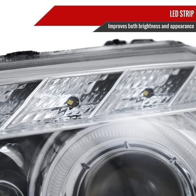 2004-2013 BMW E81 E82 E87 E88 Dual Halo Projector Headlights LED Light Chrome