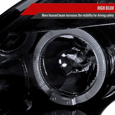 2006-2011 Mitsubishi Eclipse Dual Halo Projector Headlights Glossy Black/Smoke