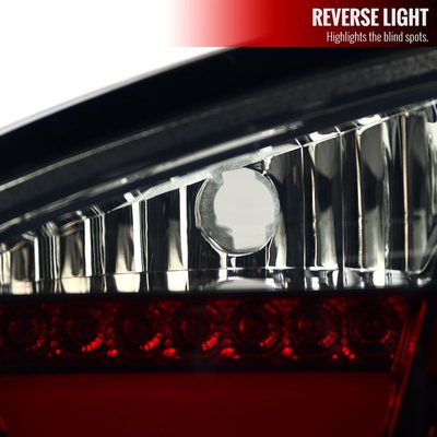 2006-2008 BMW E90 3 Series Sedan LED Tail Lights Chrome/Red Smoke Lens