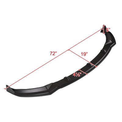 2017-2020 Tesla Model 3 Matte Black Polypropylene 3Pcs Bumper Lip Spoiler