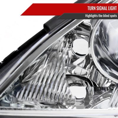 2006-2010 Toyota Sienna Factory Driver/Left Headlight Amber Reflector Chrome