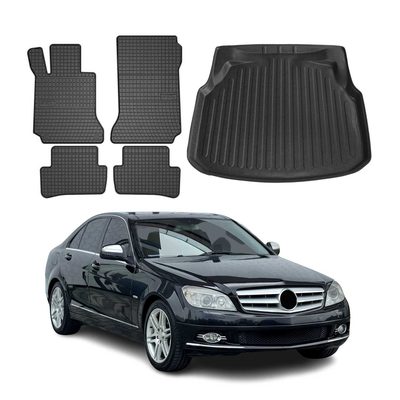 2008-2014 Mercedes C Class W204 Floor Mats & Cargo Liner Full Set All Weather