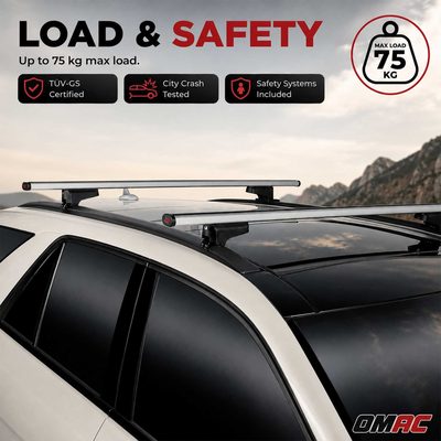 G3 Roof Racks for Hyundai Tucson 2022-2026 Aluminium Lockable 165Lbs Gray
