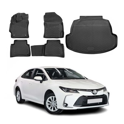 2019-2026 Toyota Corolla Floor Mats & Cargo Liner Full Set All Weather Black