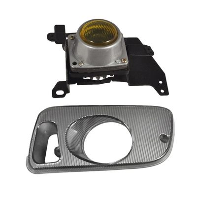 1992-1995 Honda Civic Coupe/Hatchback H3 Fog Lights Kit Chrome/Yellow Lens