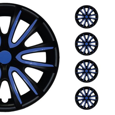 16" Wheel Covers Hubcaps for Nissan Sentra Black Matt Dark Blue Matte