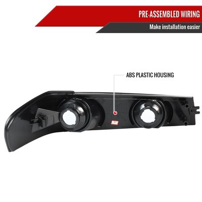 2004-2012 Chevy Colorado GMC Canyon Corner Lights Jet Black/Clear Lens