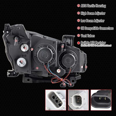 For Honda Civic 2016-2021 Full LED Projector Headlights Sequential DRL Black Smoked Lens Glossy