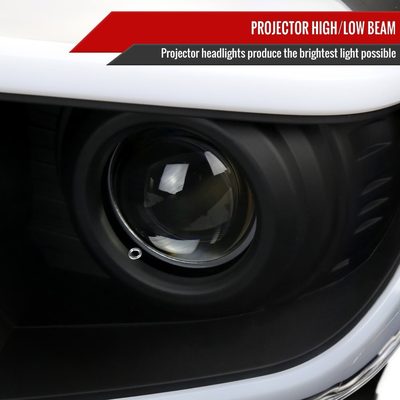 2014-2021 Toyota Tundra LED Turn Signal LED Bar Projector Headlights Black
