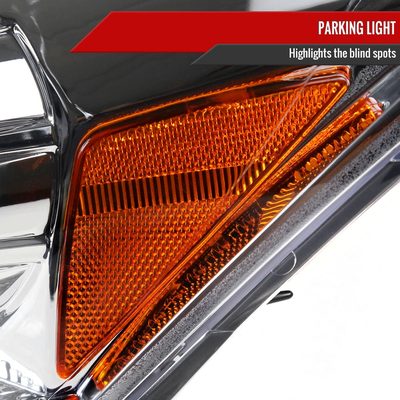 2008-2012 Honda Accord Sedan Single Halo Headlights LED Light& Signal Chrome