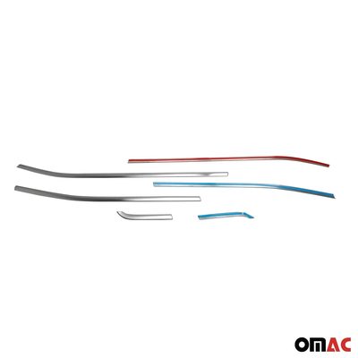2015-2024 Jeep Renegade Window Molding Trim Streamer Brushed Steel Silver 6x
