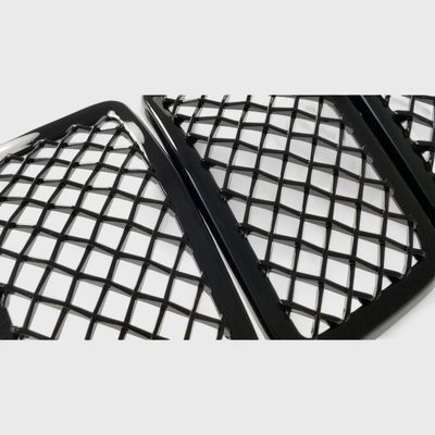 2019-2023 Jeep Cherokee Grille Overlay Gloss Black 7Pcs ABS Plastic