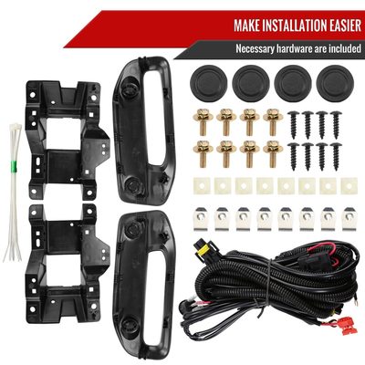 2019-2023 Dodge RAM 2500/3500 LED Fog Lights Kit Chrome Housing/Clear Lens