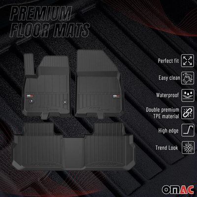 2017-2026 Cadillac XT5 Premium Floor Mats Liners Full Set All Weather Heavy Duty