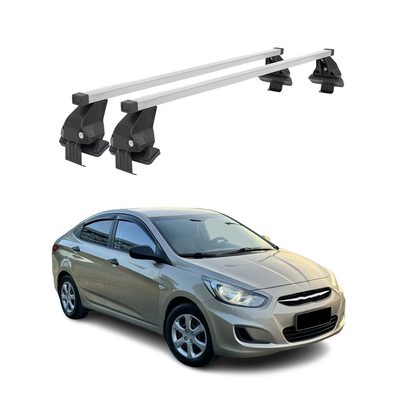 2012-2017 Hyundai Accent Sedan Roof Rack Cross Bars Silver