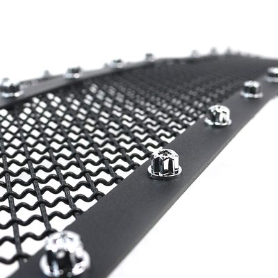 2014-2015 Chevy Silerado 1500 Rivet Style Black S.Steel 2PC Mesh Grille Insert