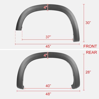2019-2023 Chevrolet Silverado 1500 4PC OE Style Fender Flares Protector