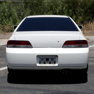 1997-2001 Honda Prelude Tail Lights Chrome Housing/Red Clear Lens