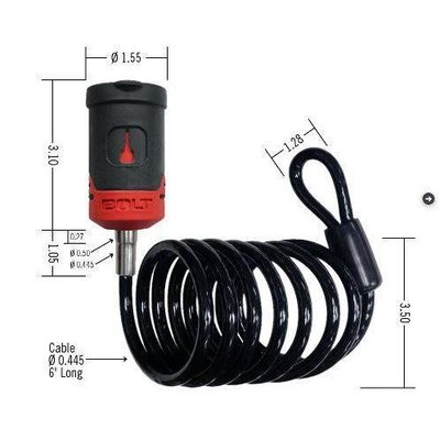 CABLE CON CANDADO BOLT RECEPTOR 6FT. NISSAN