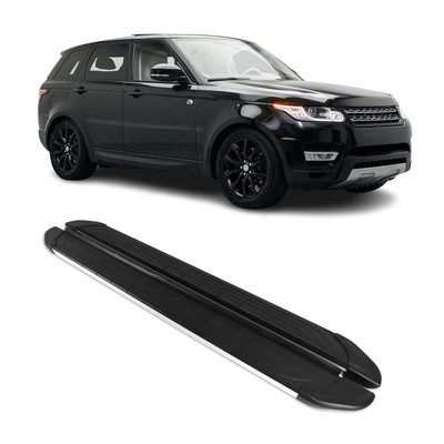 2014-2022 Land Rover Range Rover Sport Running Boards Side Steps Silver & Black