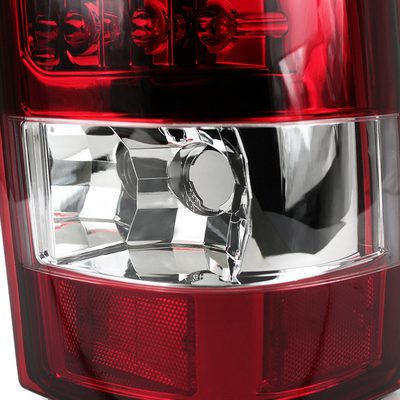 1999-2002 Chevy Silverado/ 1999-2006 GMC Sierra LED Tail Lights Chrome/Red Clear