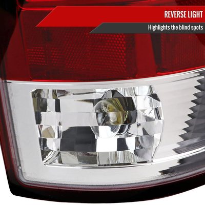 2002-2006 Dodge RAM 1500 2500 3500 LED Tail Lights Chrome Housing/Red Lens