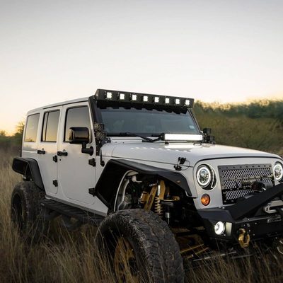 Marco de luz en parabrisa WLF 8 duallys 3" Jeep Wrangler JK 07-18
