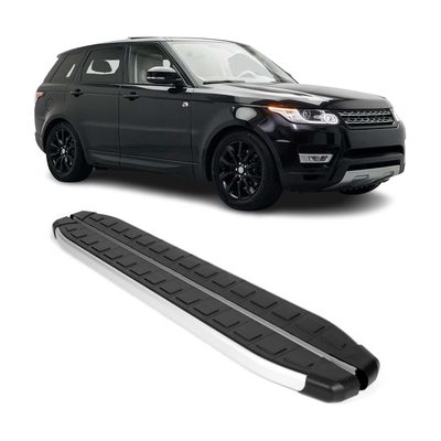 2014-2022 Land Rover Range Rover Sport Running Boards Side Steps Silver & Black