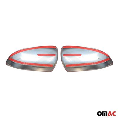2007-2015 Smart ForTwo Side Mirror Cover Caps Stainless Steel Silver 2 Pcs