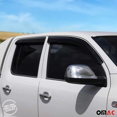 2005-2020 Nissan Frontier Crew Cab Window Visor Vent Rain Deflector 4Pcs Smoke