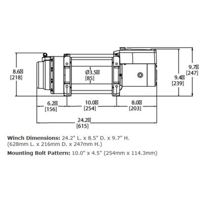 Winch Warn de Peso Pesado 16.5ti Termométrico