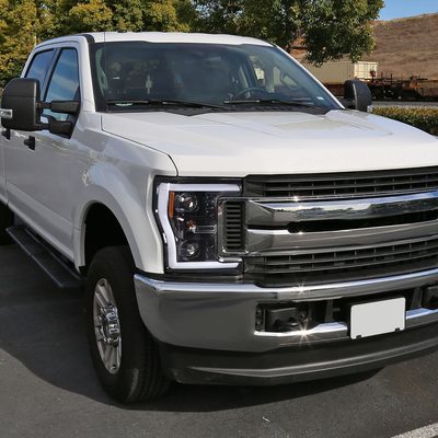 2017-2019 Ford F-250 F-350 F-450 F-550 LED CBar Projector Headlights Jet Black