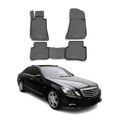 2010-2016 Mercedes E Class W212 Sedan Floor Mats Liners Full Set All Weather Black