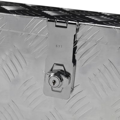 Universal 20" Heavy Duty Silver Aluminum Tool Box w/ Lock & Keys