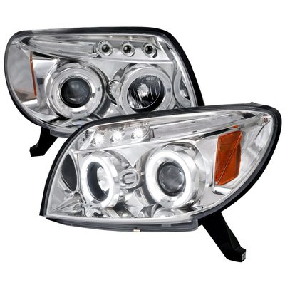 2003-2005 Toyota 4Runner Dual Halo Projector Headlights Chrome/Clear Lens