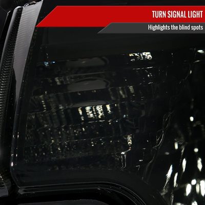 2012-2015 Toyota Tacoma LED Bar Headlights Amber Reflector Chrome/Smoke