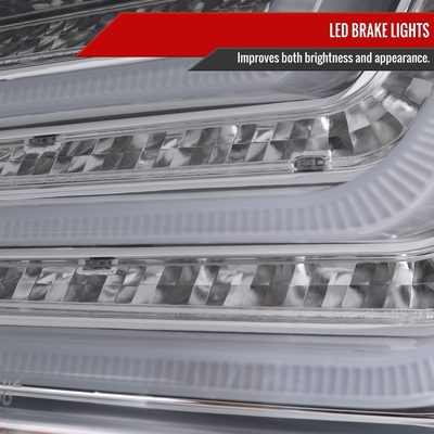 2004-2007 BMW E60 5 Series Sedan LED Tail Lights Chrome Housing/Clear Lens