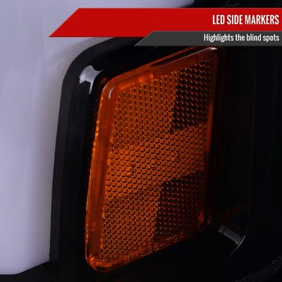 2015-2019 Chevy Silverado 2500HD/3500HD LED Signal Projector Headlights Smoke
