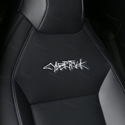 Tesla Cybertruck Seat Covers Leather Seat Protector Full Coverage(Black/White)