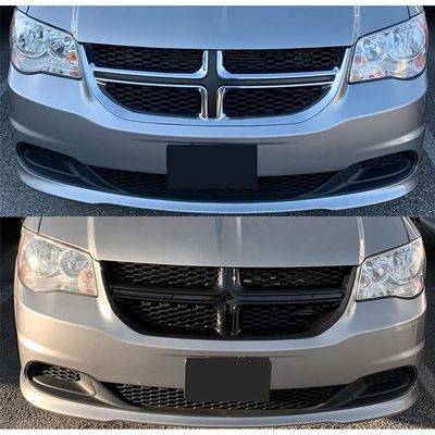 2011-2020 Dodge Grand Caravan Grille Overlay Gloss Black 1Pcs ABS Plastic