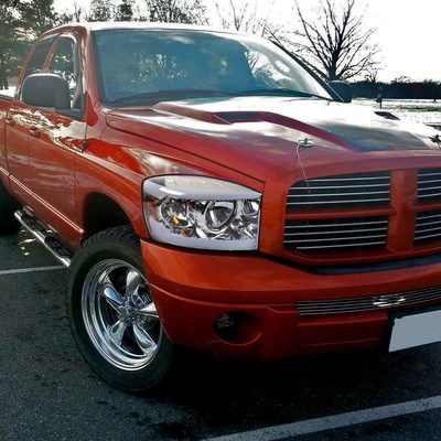2006-2008 Dodge Ram 1500/ Ram 2500 3500 LED Headlights Amber Reflector Chrome