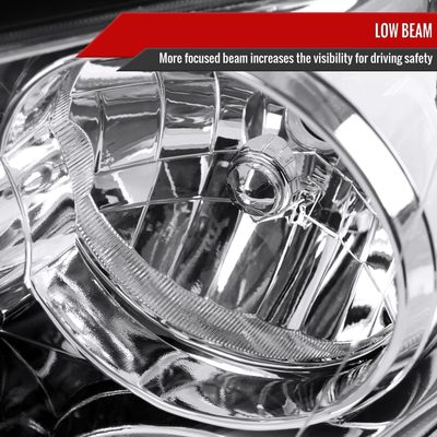 2005-2006 Toyota Camry Factory Crystal Headlights Amber Reflector Chrome/Clear