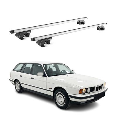 1989-1995 BMW 5 Series E34 Wagon Roof Rack Cross Bars Silver