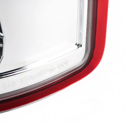 2002-2006 Dodge RAM LED Tail Lights Chrome Housing/Red Clear Lens