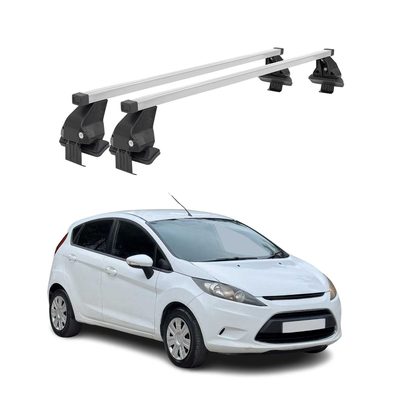 2011-2013 Ford Fiesta Hatchback Roof Rack Cross Bars Silver
