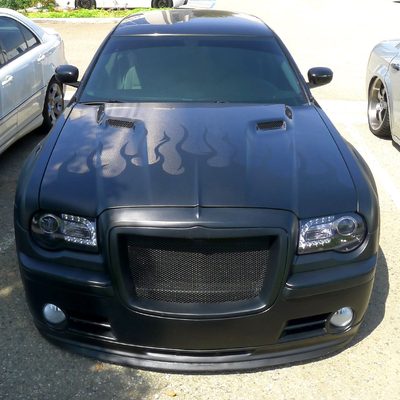 2005-2010 Chrysler 300 Projector Headlights LED Light Strip Glossy Black/Smoke