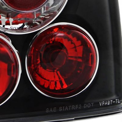 1998-2001 VW Passat Sedan Tail Lights Matte Black Housing/Clear Lens